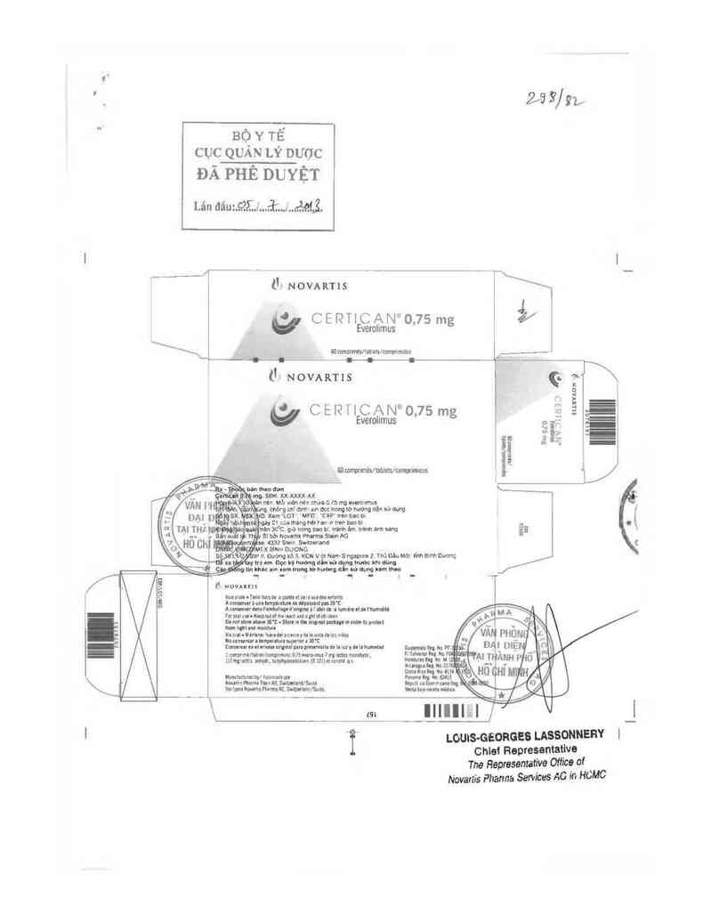 thông tin, cách dùng, giá thuốc Certican 0.75mg - ảnh 0