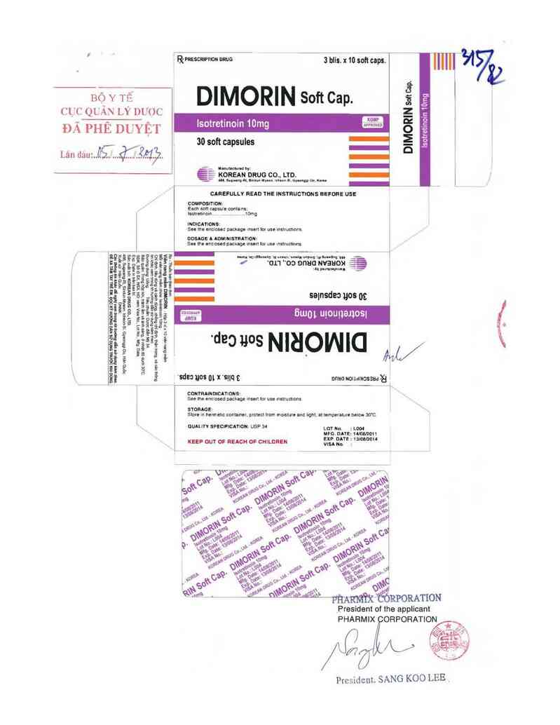 thông tin, cách dùng, giá thuốc Viên nang mềm Dimorin - ảnh 0