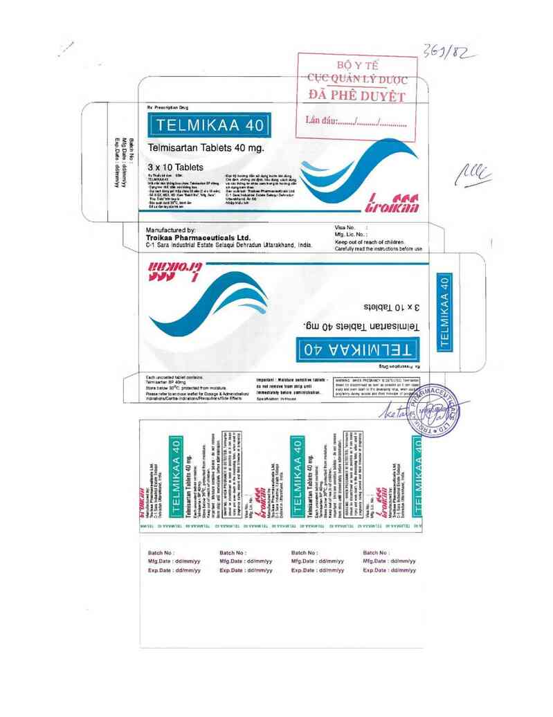 thông tin, cách dùng, giá thuốc Telmiskaa 40 - ảnh 0