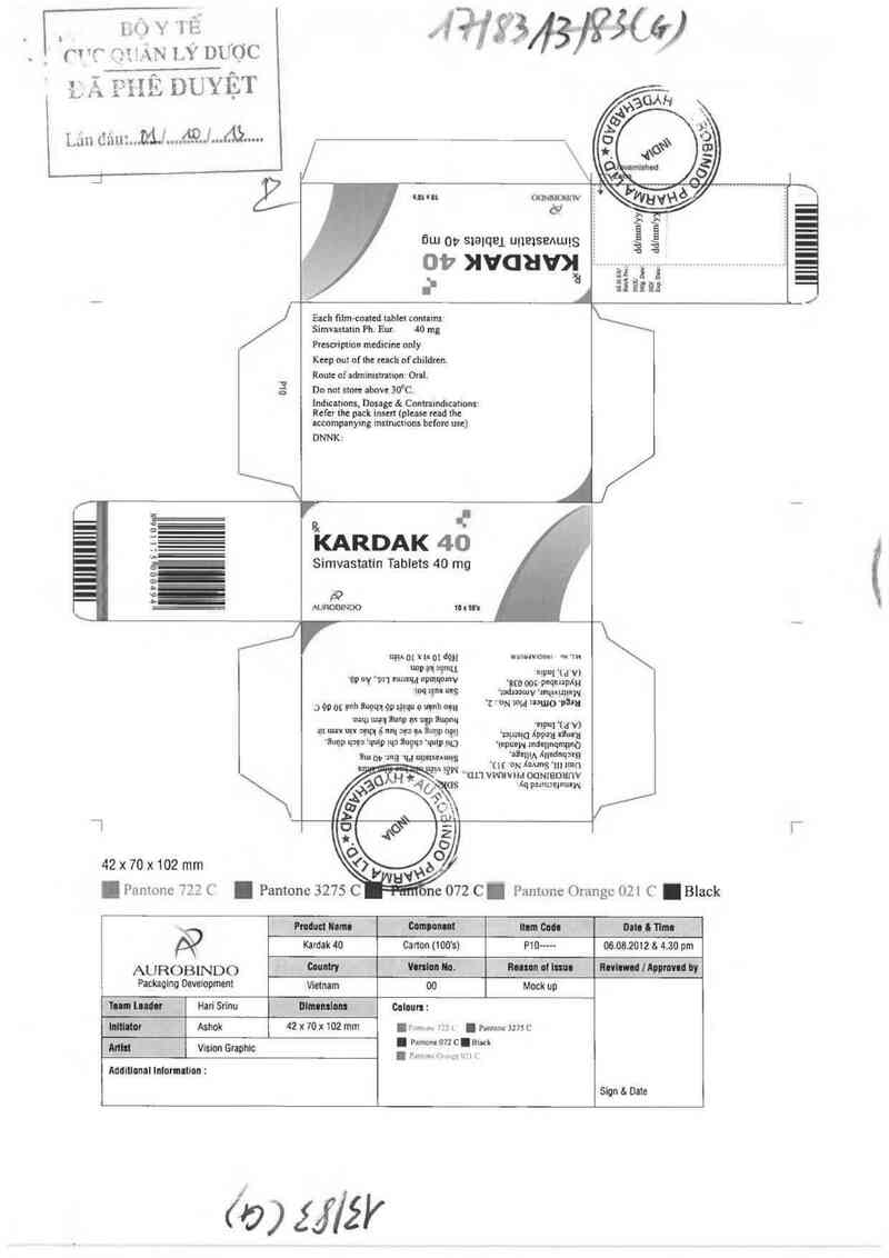 thông tin, cách dùng, giá thuốc Kardak 40 - ảnh 0