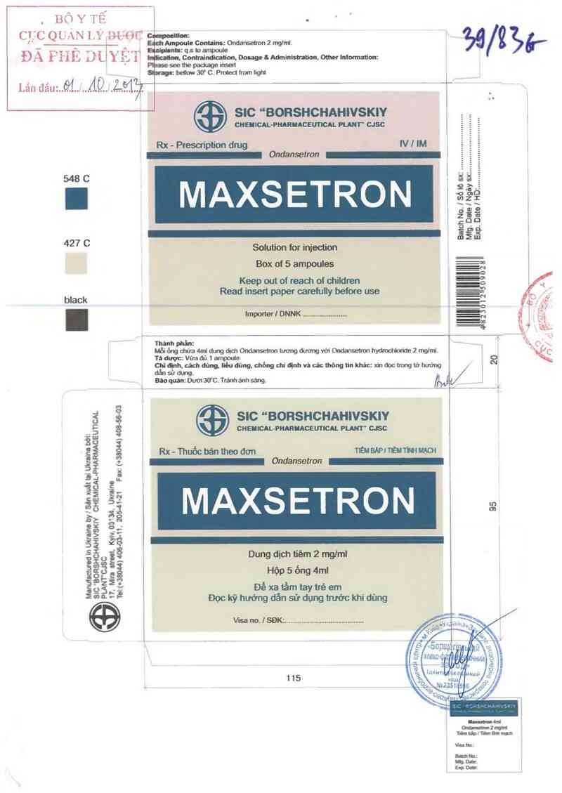 thông tin, cách dùng, giá thuốc Maxsetron - ảnh 0