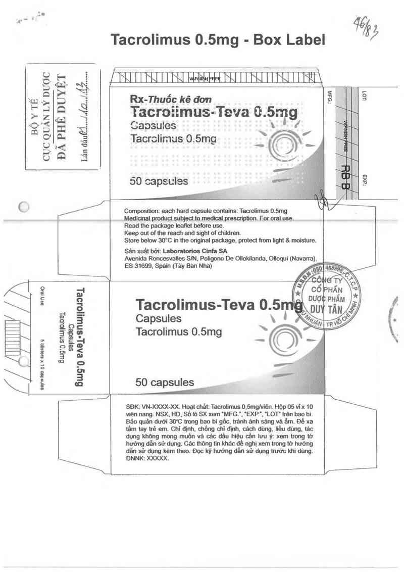 thông tin, cách dùng, giá thuốc Tacrolimus-Teva 0.5mg - ảnh 0