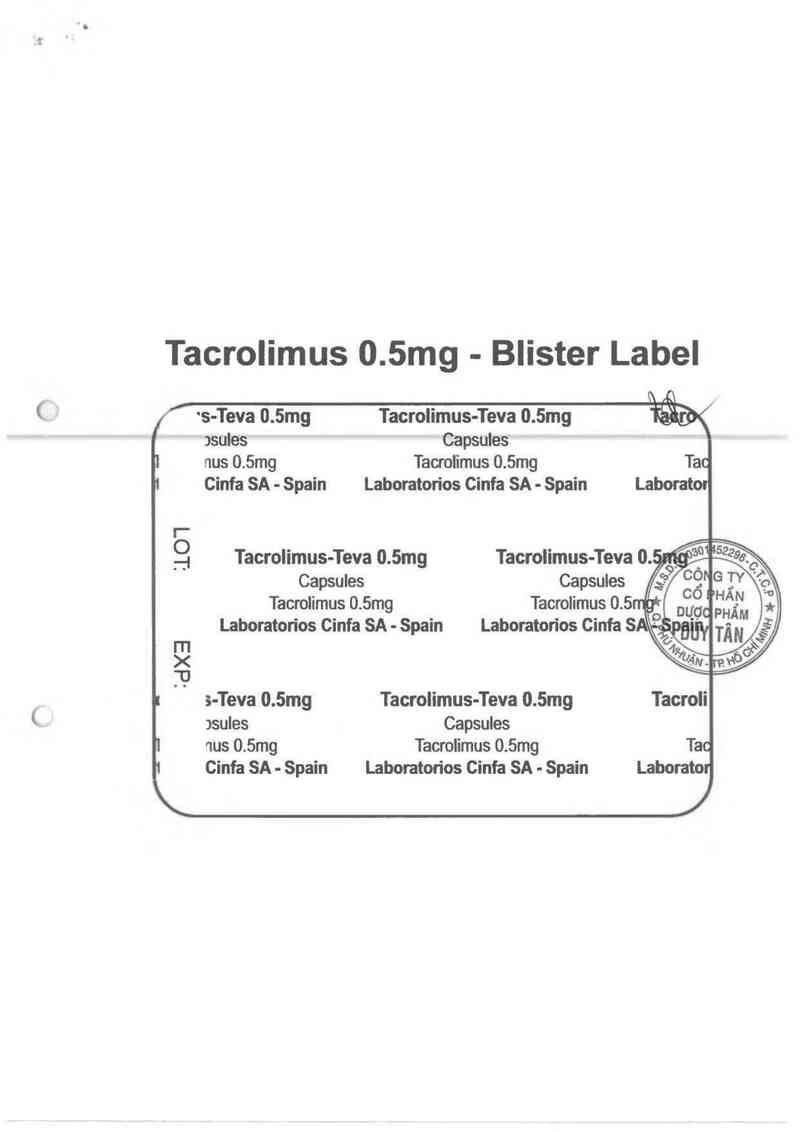 thông tin, cách dùng, giá thuốc Tacrolimus-Teva 0.5mg - ảnh 1