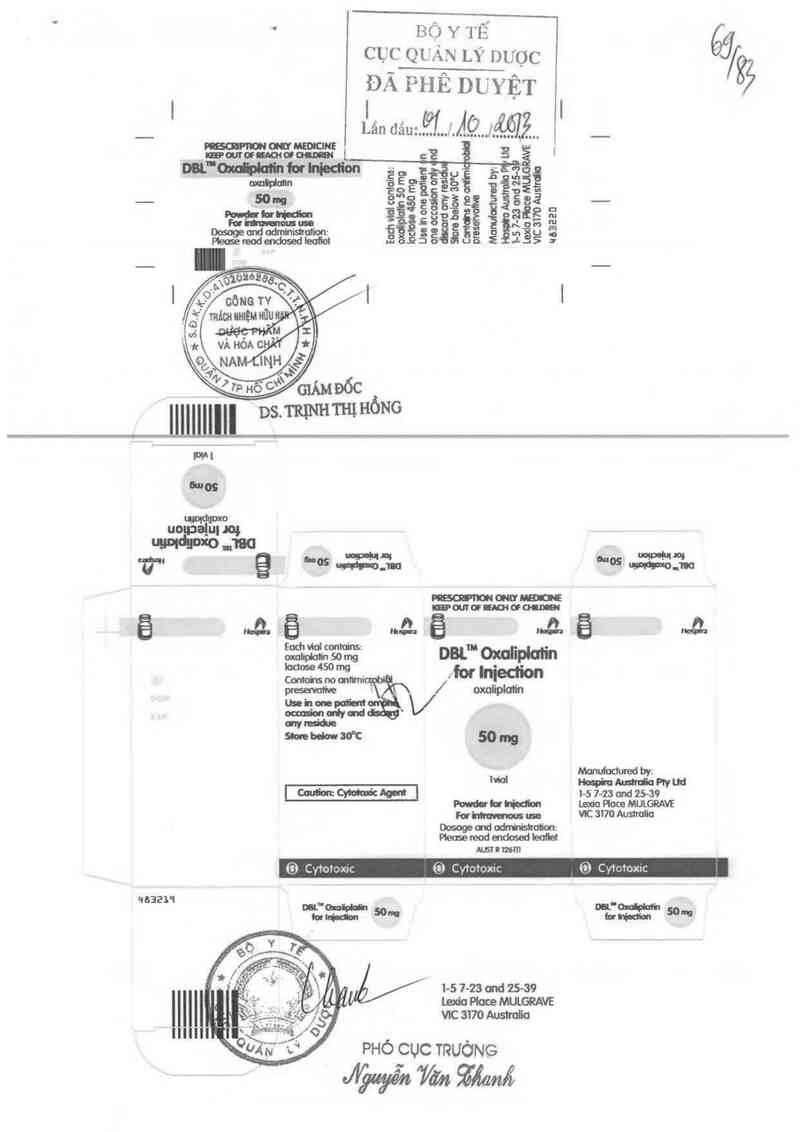 thông tin, cách dùng, giá thuốc DBL Oxaliplatin - ảnh 0