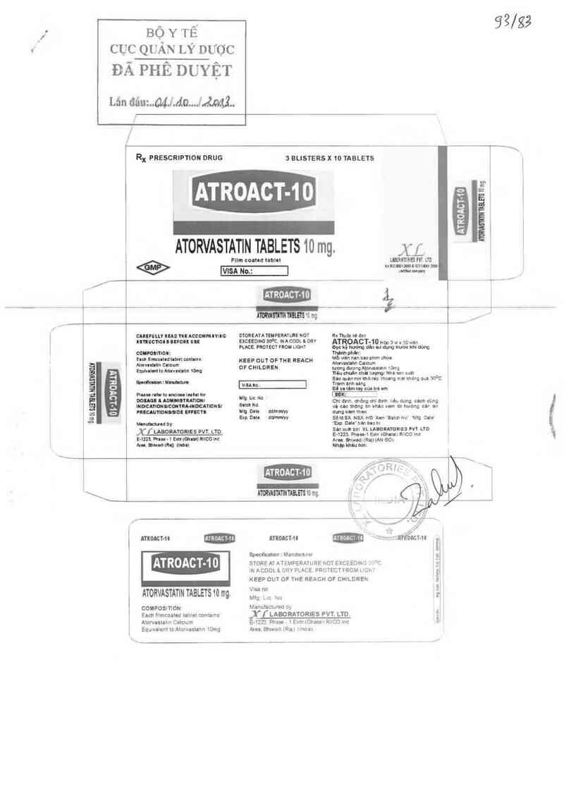 thông tin, cách dùng, giá thuốc Atroact-10 - ảnh 0