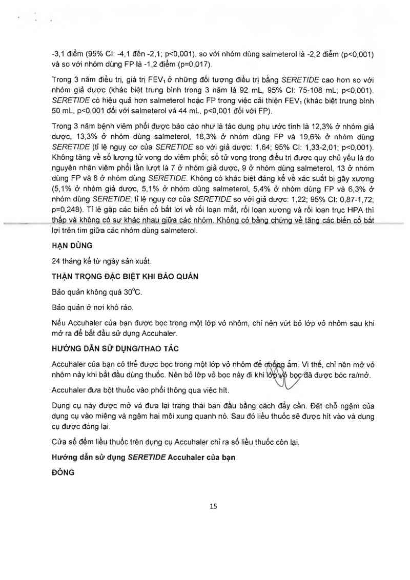 thông tin, cách dùng, giá thuốc Seretide Accuhaler 50/500mcg - ảnh 17