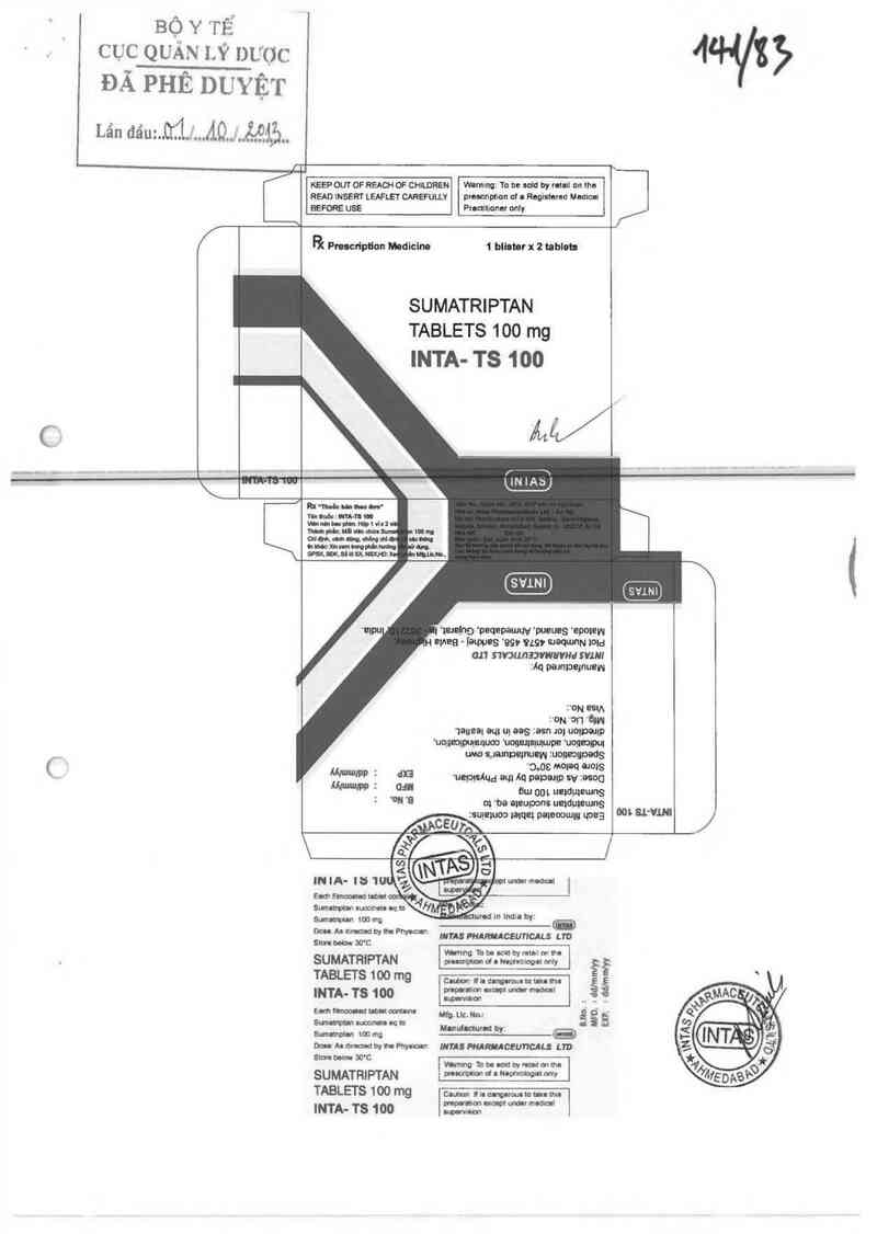 thông tin, cách dùng, giá thuốc Inta-TS 100 - ảnh 0