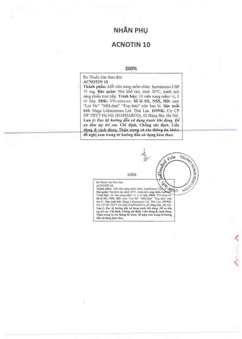 thông tin, cách dùng, giá thuốc Acnotin 10 - ảnh 1