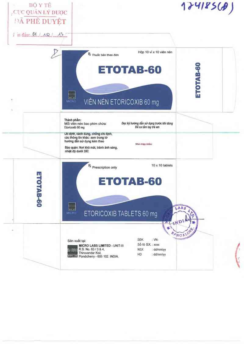 thông tin, cách dùng, giá thuốc Etotab-120 - ảnh 0