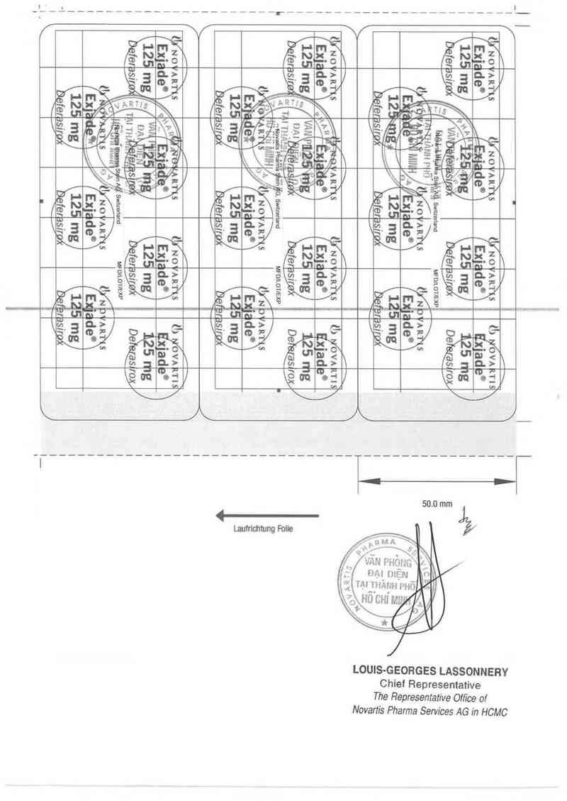 thông tin, cách dùng, giá thuốc Exjade 125 - ảnh 1