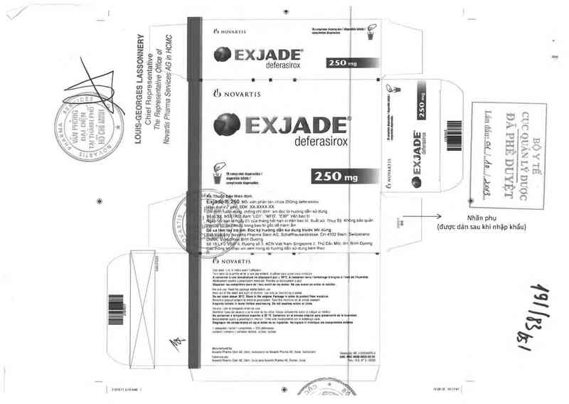 thông tin, cách dùng, giá thuốc Exjade 250 - ảnh 0