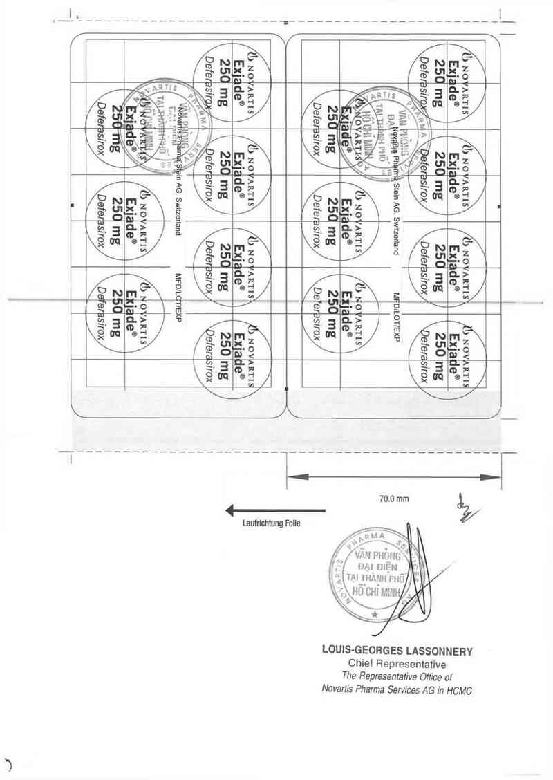 thông tin, cách dùng, giá thuốc Exjade 250 - ảnh 1