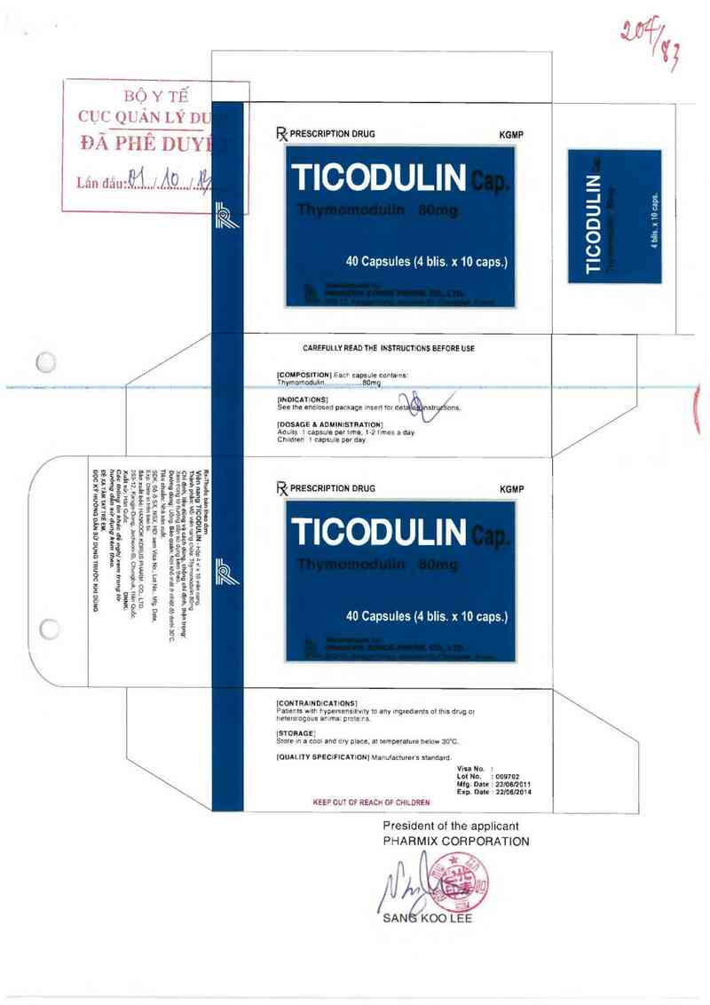 thông tin, cách dùng, giá thuốc Ticodulin - ảnh 0