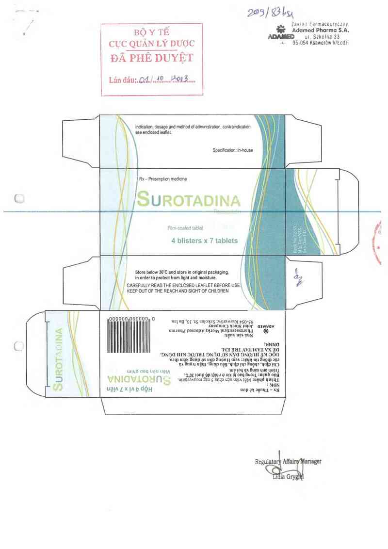 thông tin, cách dùng, giá thuốc Surotadina - ảnh 0