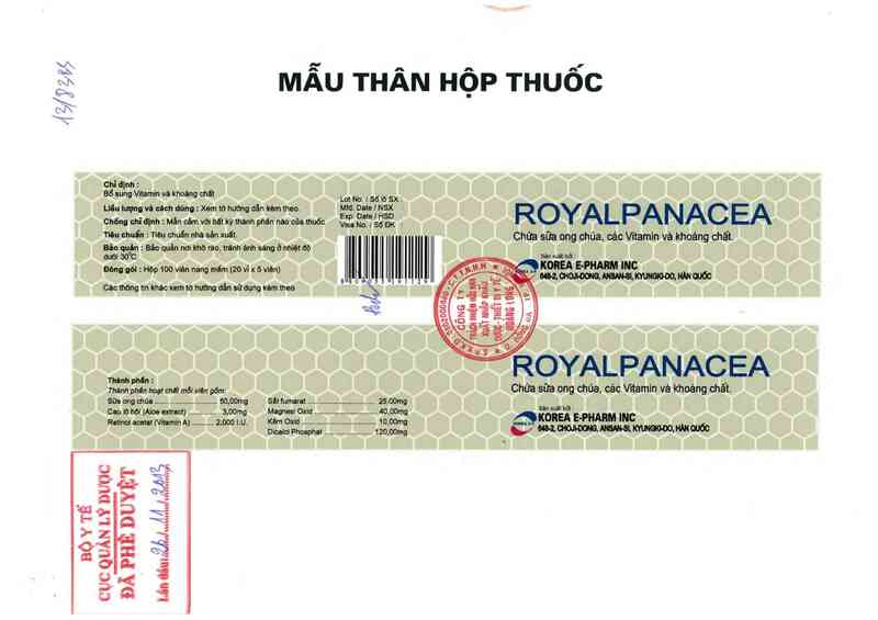 thông tin, cách dùng, giá thuốc Royalpanacea - ảnh 0