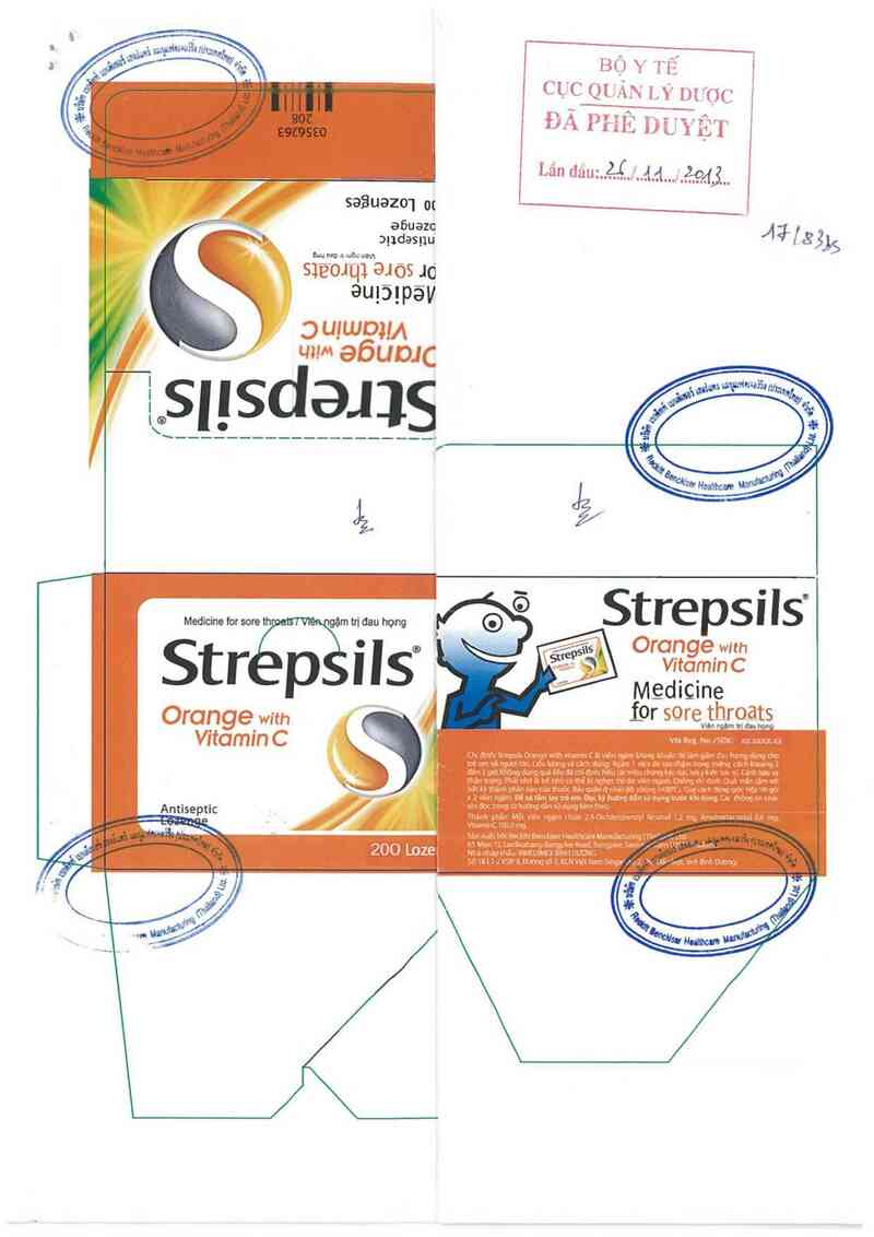 thông tin, cách dùng, giá thuốc Strepsils Orange with Vitamin C - ảnh 0