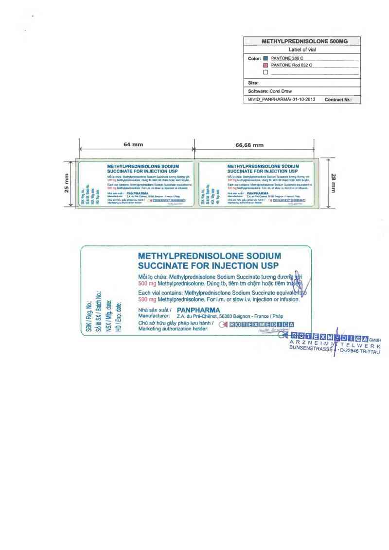 thông tin, cách dùng, giá thuốc Methylprednisolone sodium succinate for Injection USP - ảnh 1