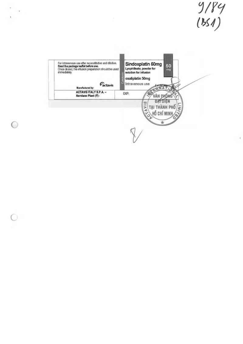 thông tin, cách dùng, giá thuốc Sindoxplatin 50mg - ảnh 4