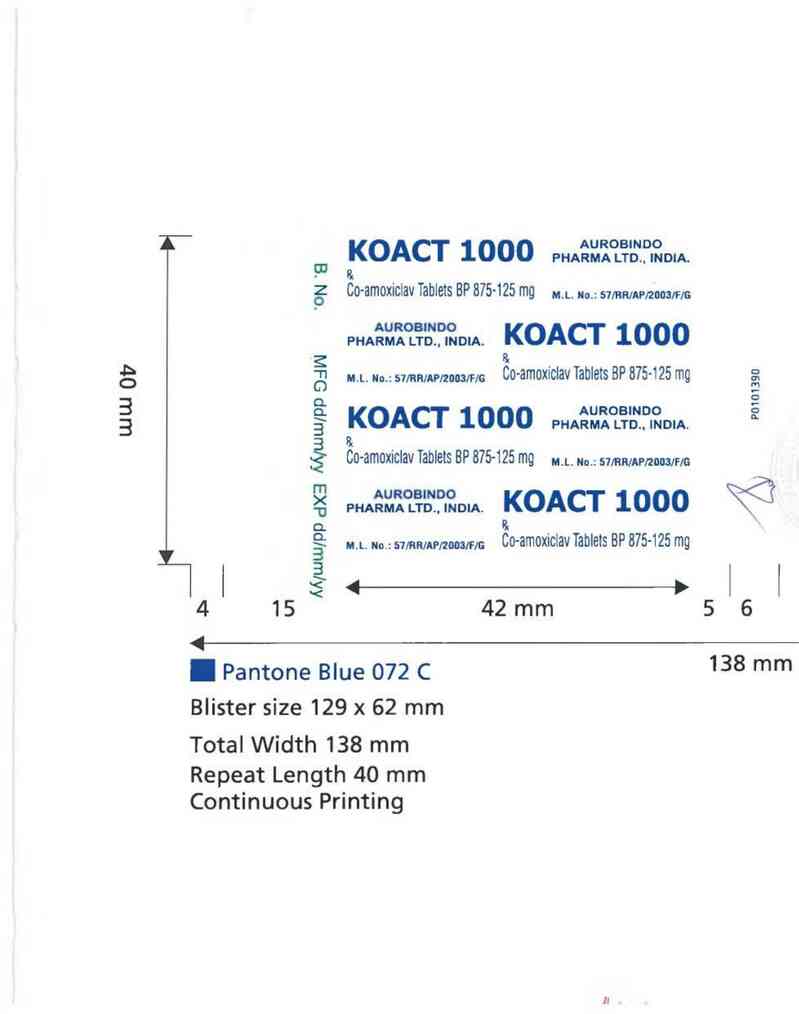 thông tin, cách dùng, giá thuốc Koact 1000 - ảnh 1