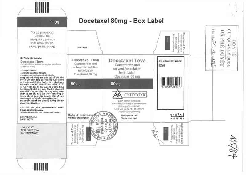 thông tin, cách dùng, giá thuốc Docetaxel Teva - ảnh 0