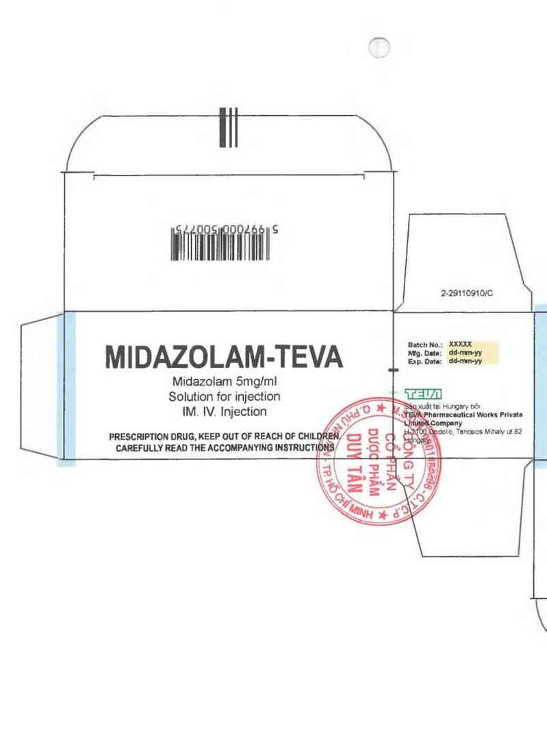 thông tin, cách dùng, giá thuốc Midazolam-Teva - ảnh 0