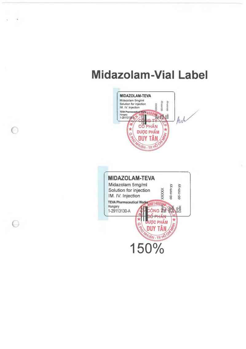 thông tin, cách dùng, giá thuốc Midazolam-Teva - ảnh 2