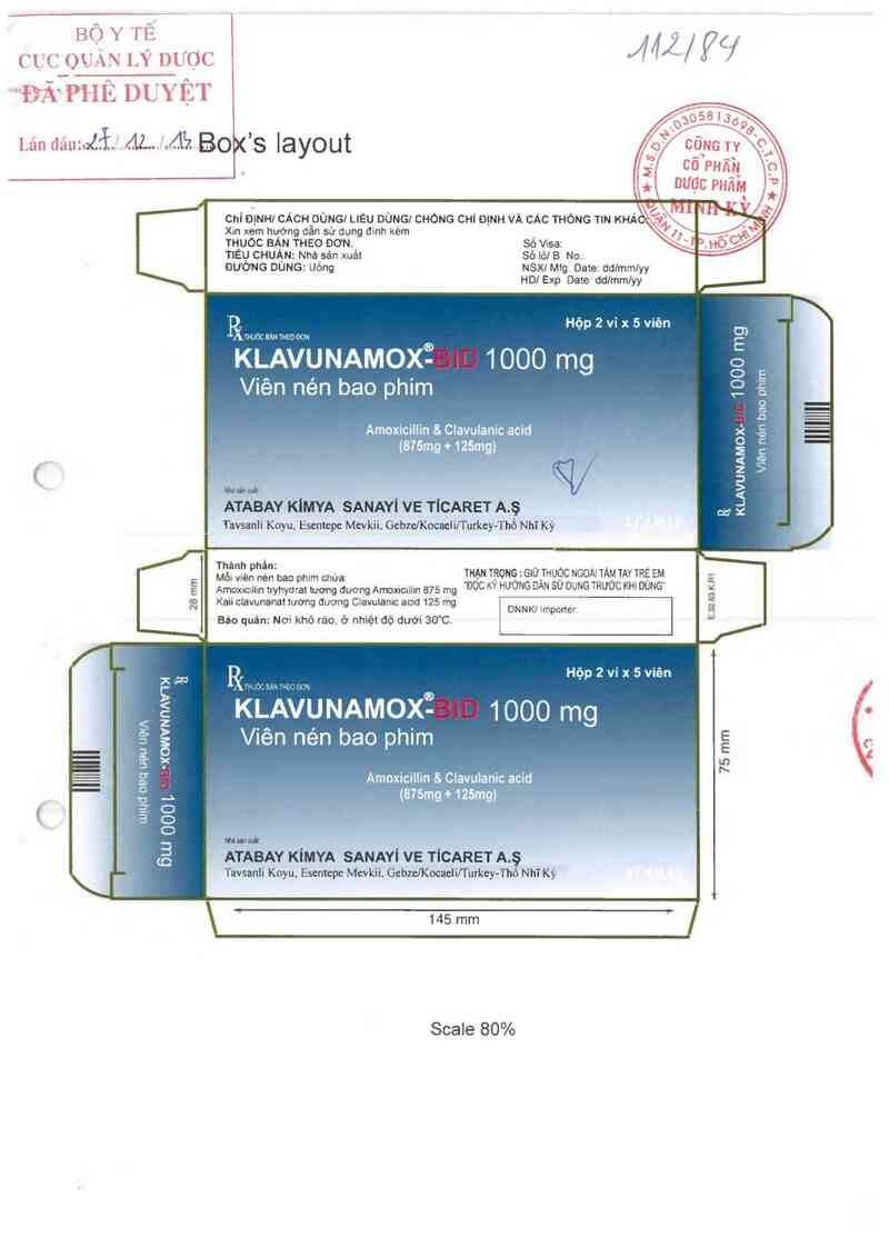 thông tin, cách dùng, giá thuốc Klavunamox-Bid 1000mg - ảnh 0