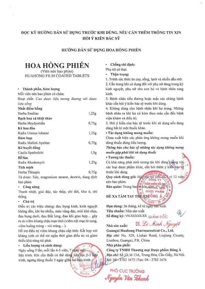 thông tin, cách dùng, giá thuốc Hoa Hồng Phiến - ảnh 1