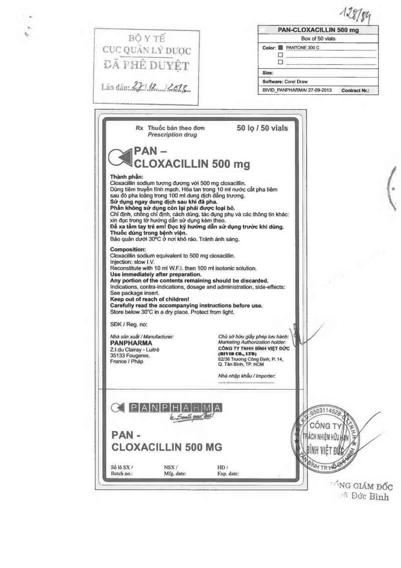 thông tin, cách dùng, giá thuốc Pan-Cloxacillin 500mg - ảnh 0