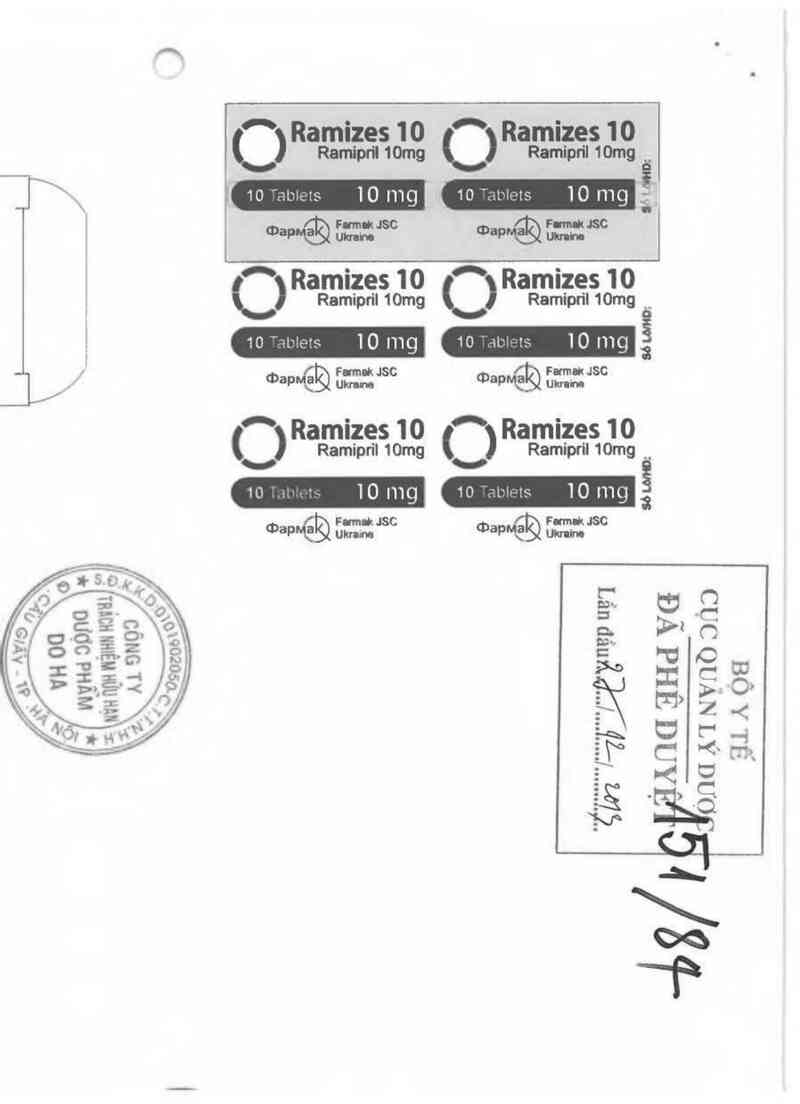 thông tin, cách dùng, giá thuốc Ramizes 10 - ảnh 1