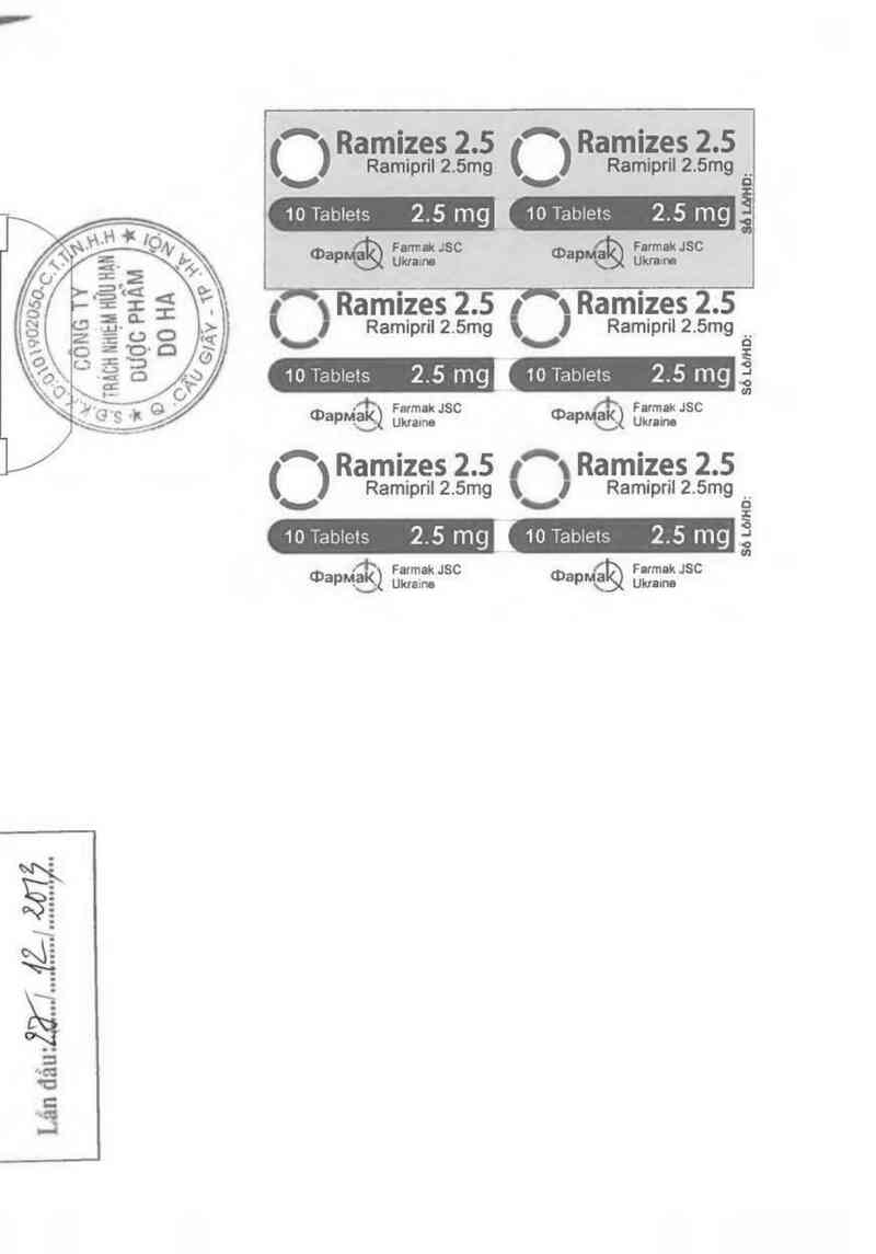 thông tin, cách dùng, giá thuốc Ramizes 2.5 - ảnh 1