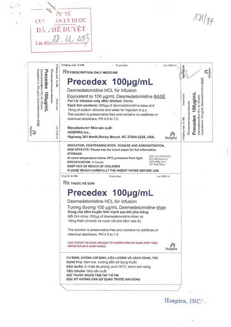 thông tin, cách dùng, giá thuốc Precedex - ảnh 0