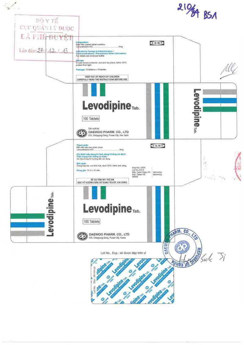 thông tin, cách dùng, giá thuốc Levodipine Tab - ảnh 0