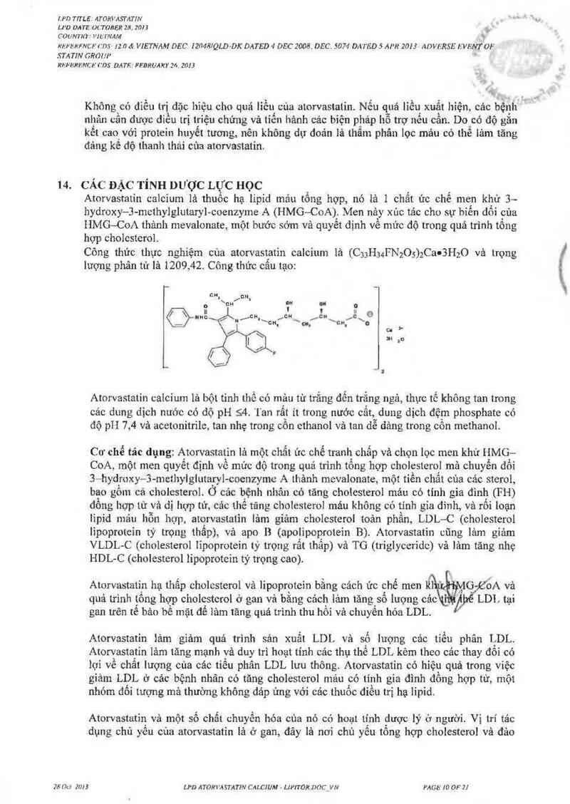 thông tin, cách dùng, giá thuốc Lipitor - ảnh 10