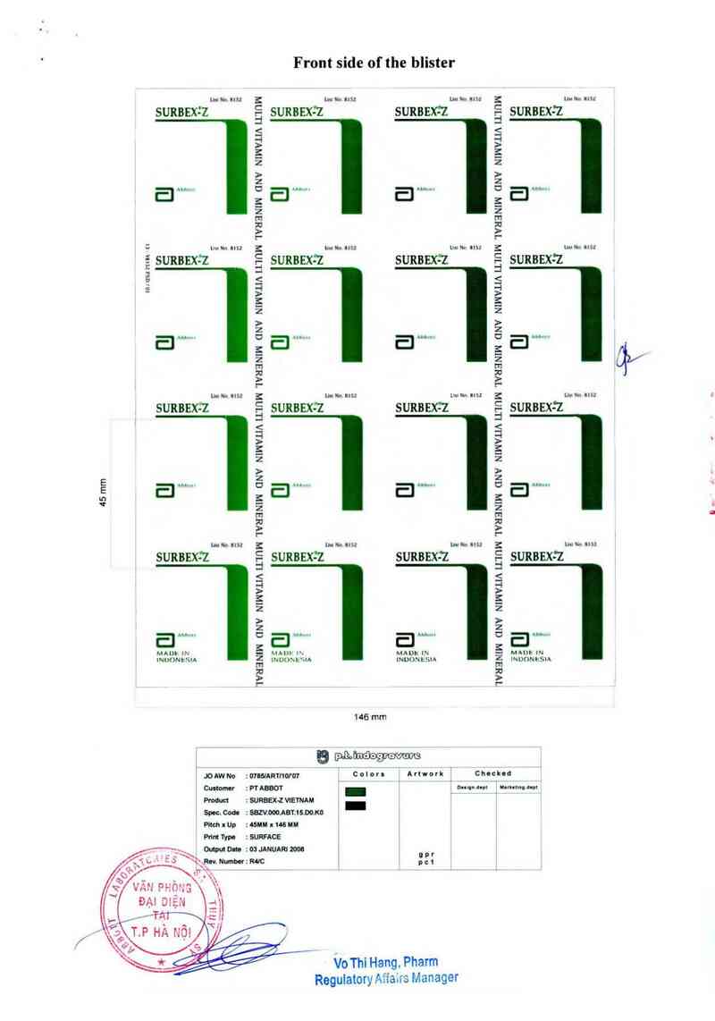 thông tin, cách dùng, giá thuốc Surbex-Z - ảnh 5