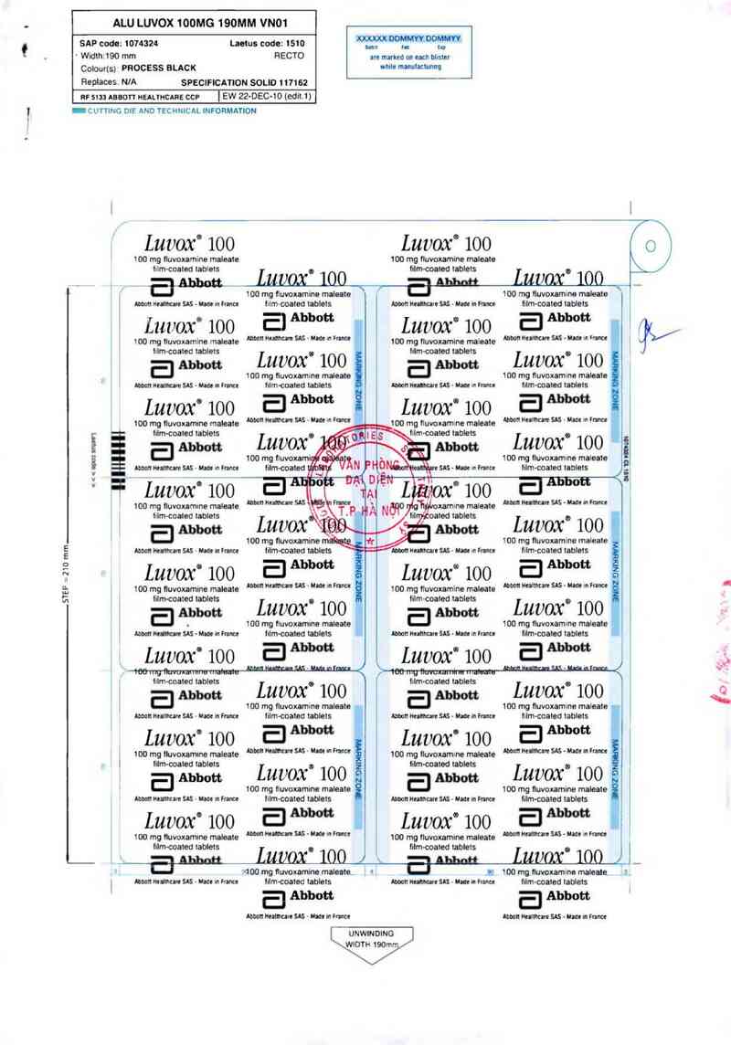 thông tin, cách dùng, giá thuốc Luvox 100mg - ảnh 1