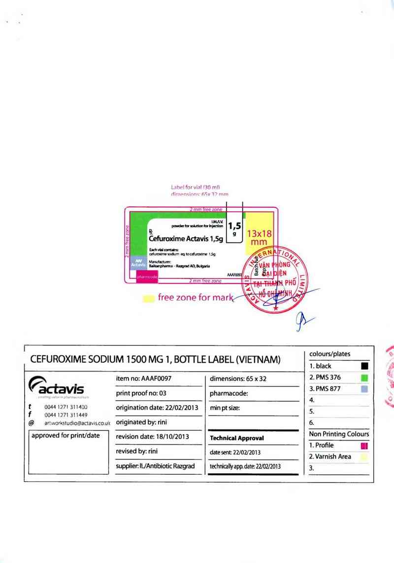 thông tin, cách dùng, giá thuốc Cefuroxime Actavis 1,5g - ảnh 1