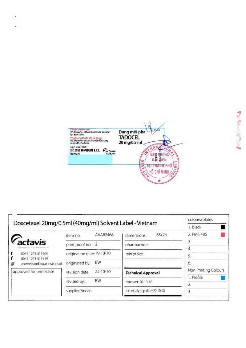 thông tin, cách dùng, giá thuốc Tadocel 20mg/0.5ml - ảnh 2