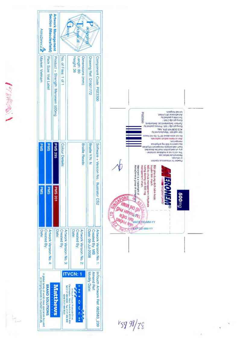 thông tin, cách dùng, giá thuốc Meronem (CSĐG1: Zambon Switzerland Ltd. Địa chỉ: Via Industria N.13, Cadempino, 6814- Switzerlan/CSĐG2: AstraZeneca UK Limited- Địa chỉ: Silk Road Business Park, Macclesfield, Cheshire, SK 10 2NA, UK) - ảnh 1