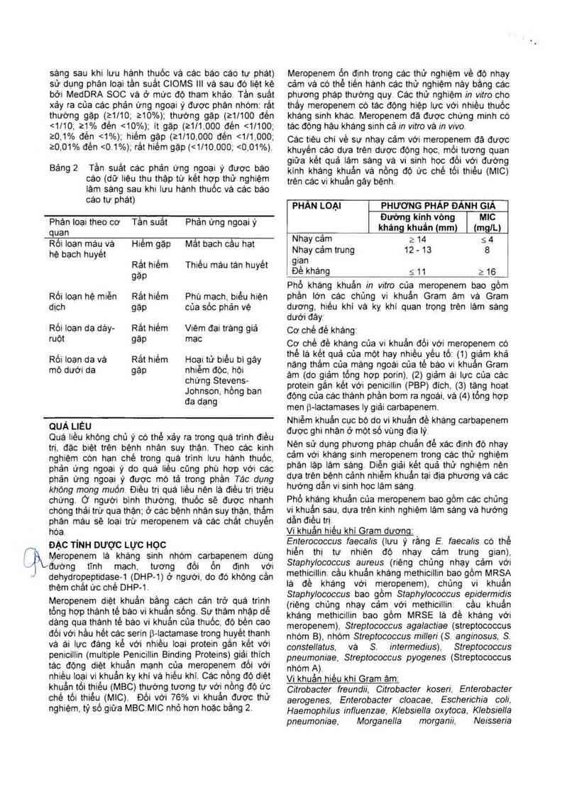 thông tin, cách dùng, giá thuốc Meronem (CSĐG1: Zambon Switzerland Ltd. Địa chỉ: Via Industria N.13, Cadempino, 6814- Switzerlan/CSĐG2: AstraZeneca UK Limited- Địa chỉ: Silk Road Business Park, Macclesfield, Cheshire, SK 10 2NA, UK) - ảnh 7