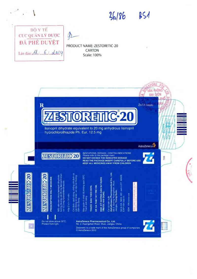 thông tin, cách dùng, giá thuốc Zestoretic-20 - ảnh 0