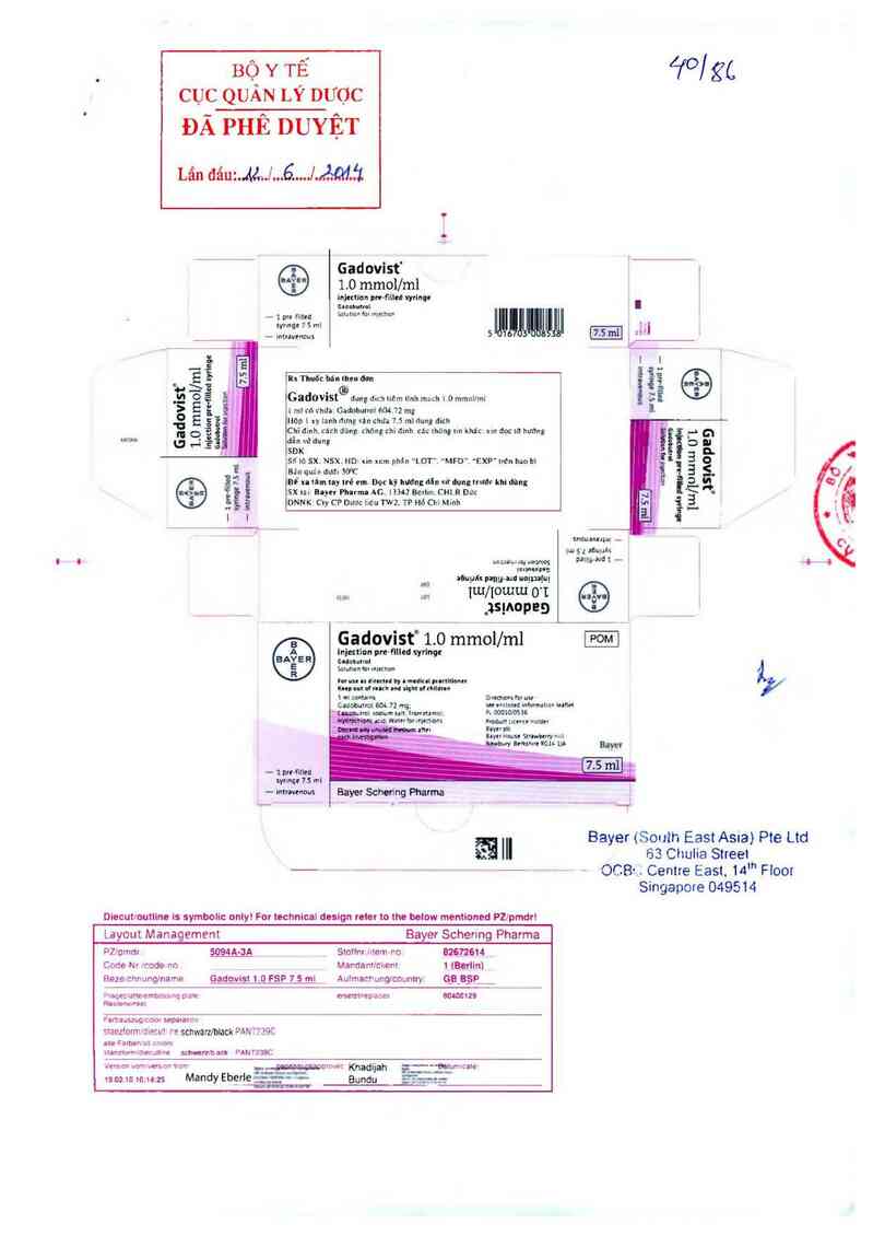 thông tin, cách dùng, giá thuốc Gadovist - ảnh 0