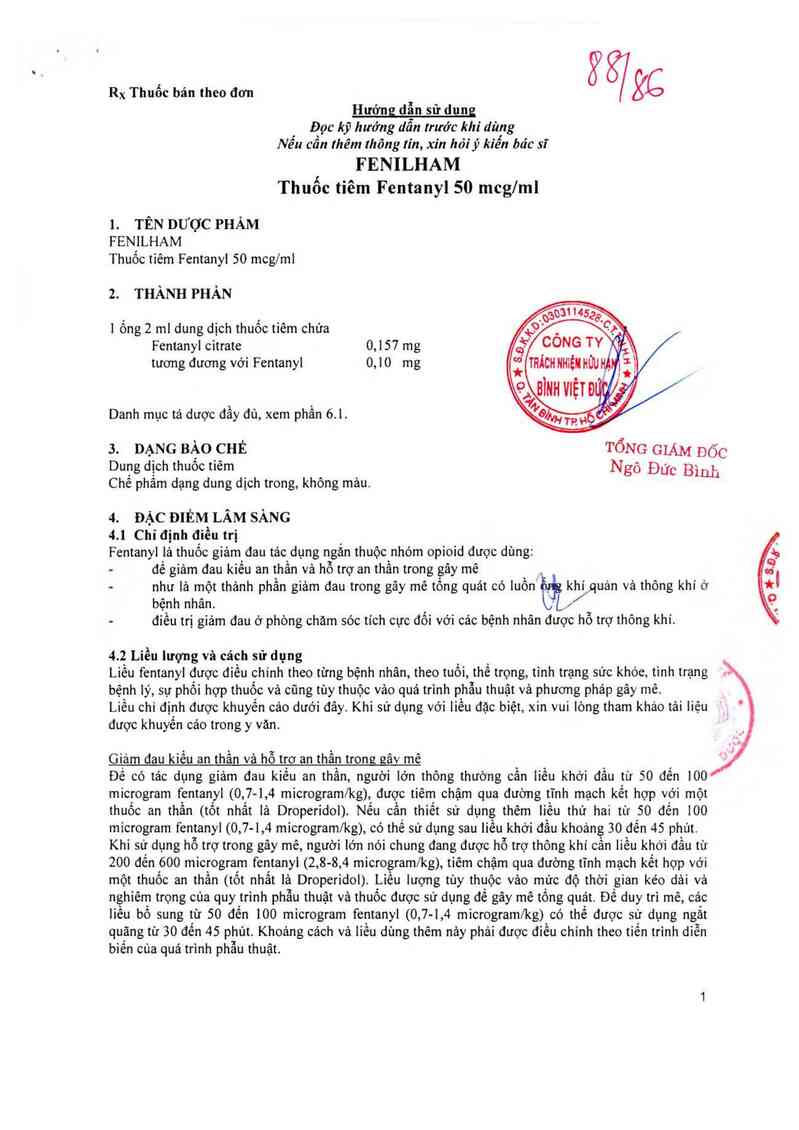 thông tin, cách dùng, giá thuốc Fenilham - ảnh 2