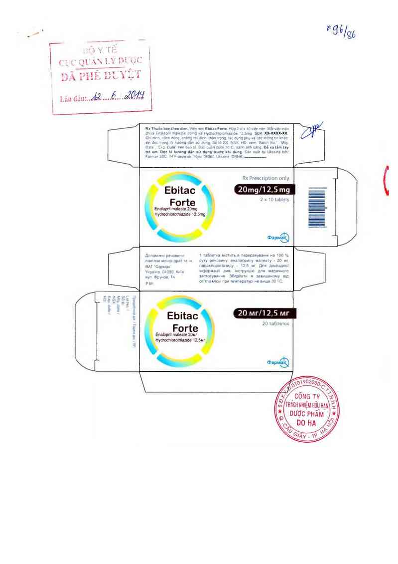 thông tin, cách dùng, giá thuốc Ebitac Forte - ảnh 0