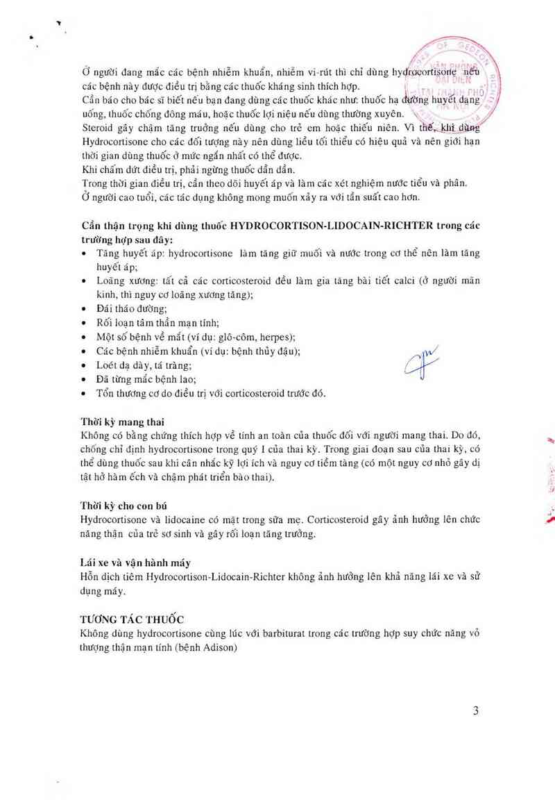 thông tin, cách dùng, giá thuốc Hydrocortison-Lidocain-Richter - ảnh 4