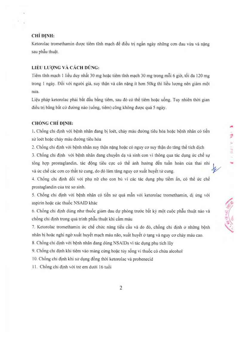 thông tin, cách dùng, giá thuốc Analac for IV injection - ảnh 2