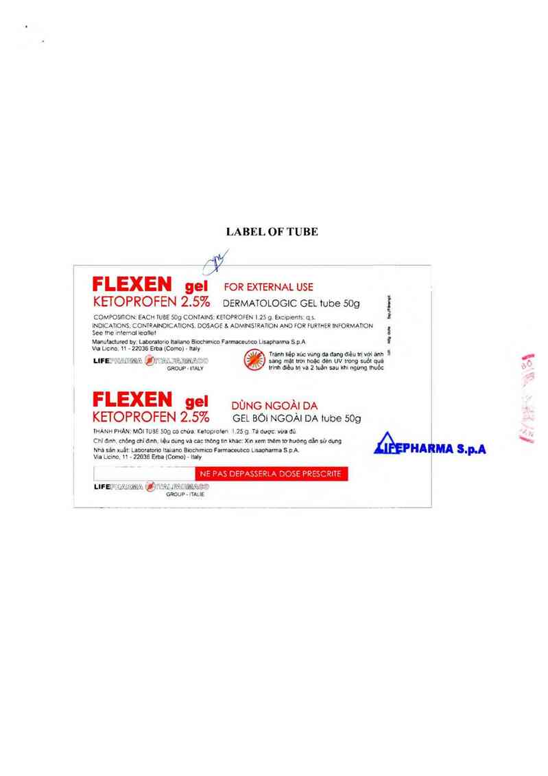 thông tin, cách dùng, giá thuốc Flexen gel - ảnh 1