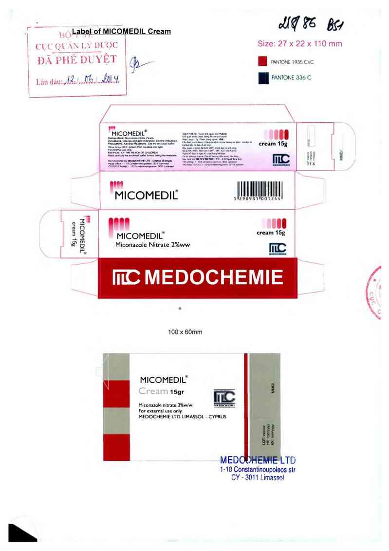 thông tin, cách dùng, giá thuốc Micomedil - ảnh 0