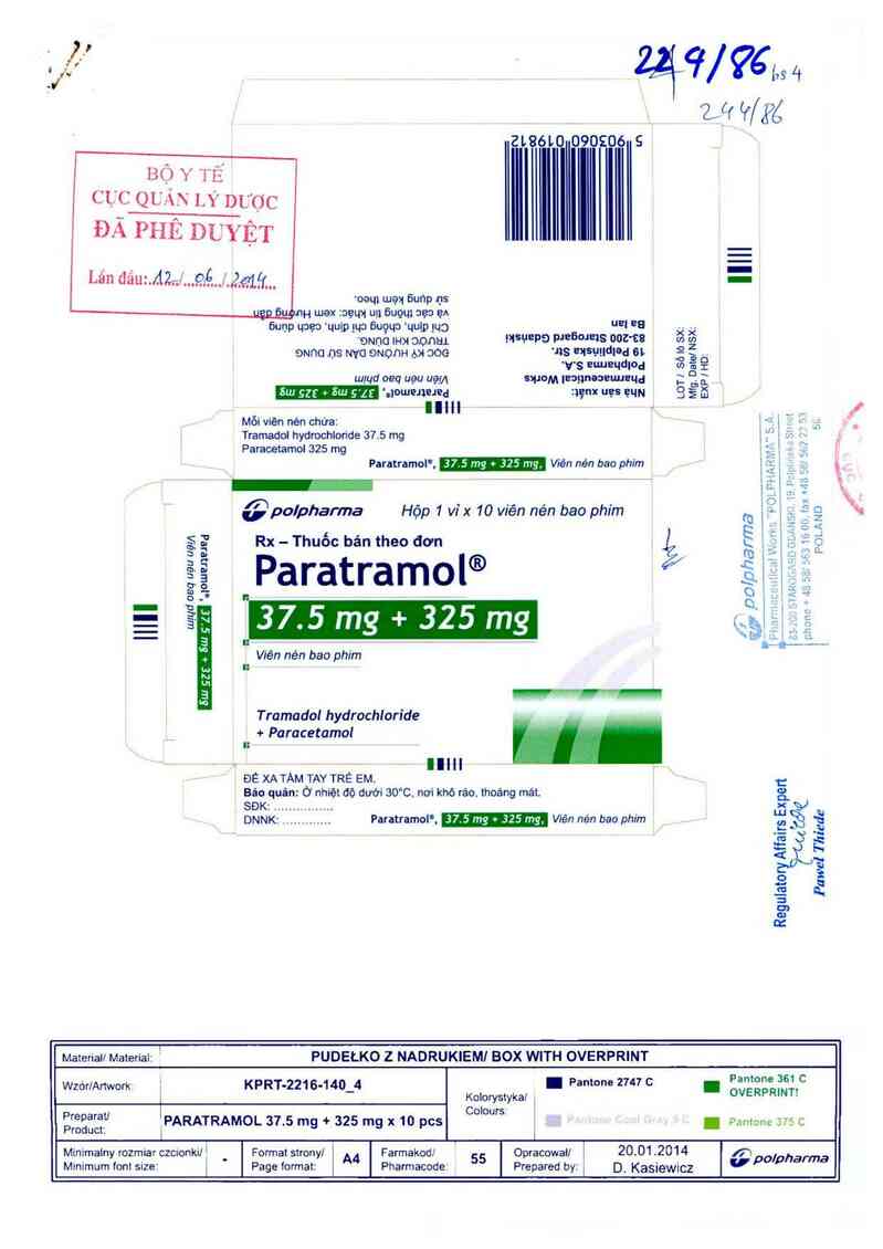 thông tin, cách dùng, giá thuốc Paratramol - ảnh 0