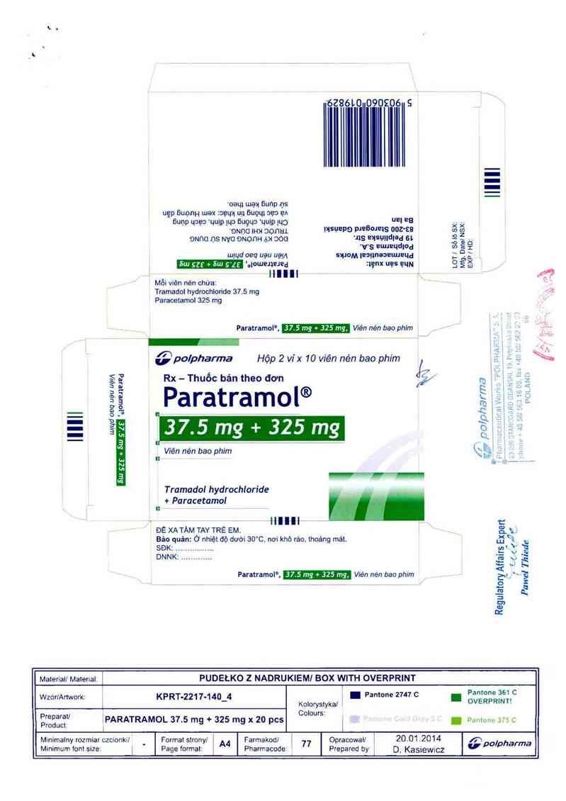 thông tin, cách dùng, giá thuốc Paratramol - ảnh 1